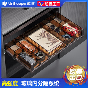 Clothing Organizer Drawer <b>Storage</b> System Adjustable Aluminum Alloy Rectangle Standing Type Neatening <b>Storage</b> DA3105E - Product Image 5