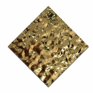 Hierro 3mm placa de acero inoxidable de color dorado ondulación de agua hoja de acero inoxidable decoración de pared <span class=keywords><strong>Sus304</strong></span> en Foshan - Product Image 2