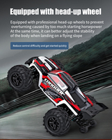 Camioneta RC a Escala 1/16, Control Remoto, Todoterreno, 2.4GHz, 4WD, Recargable, Juguete para Niños