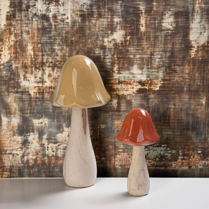 Autunno decorazione per la casa nuovo Design in ceramica a forma di fungo smaltato con motivo per la decorazione di interni - Product Image 6