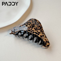 Pince à cheveux requin élégante de haute qualité, style coréen, en acétate double couche, fait main, pour chignon, avec couleurs assorties