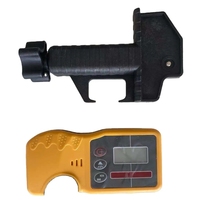 Récepteur de niveau laser rotatif à faisceau rouge et vert auto-nivelant / Détecteur de niveau laser rotatif extérieur avec pince robuste