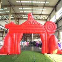 Arche gonflable de carnaval personnalisée WINSUN de haute qualité, entrée de cirque à gonflage rapide, en nylon/PVC, 9,1x1,52x6,4m, garantie 2 ans