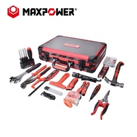 MAXPOWER Ensemble de tournevis de réparation ménagère de 77 pièces Kit de réparation complet pour la maison avec boîte à outils solide pour hommes et femmes