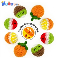 Amigurumi Fait Main en Crochet, Fruits Porte-Bonheur (Kaki, Ananas), Compagnon de Bureau avec Carte, pour Soutien Émotionnel et Cadeau de Bonne Chance