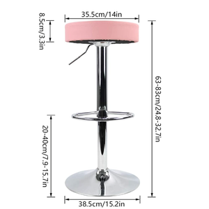<span class=keywords><strong>Tabouret</strong></span> de bar rond <span class=keywords><strong>en</strong></span> cuir PU avec repose-pieds, chaise de pub pivotante réglable <span class=keywords><strong>en</strong></span> <span class=keywords><strong>hauteur</strong></span> - Product Image 3
