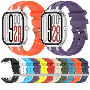 Conector de Metal de Acero Inoxidable con Correa de Goma de Fluororubber para Redmi Watch 6 5 4, Correa para <span class=keywords><strong>Xiaomi</strong></span> <span class=keywords><strong>Band</strong></span> 10 Pro 9 Pro - Product Image 6