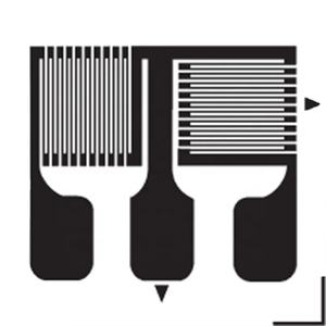 Medidor de tensão biaxial para célula de carga/medidor de tensão de folha, eixo duplo verticalmente de grade dupla BB-A para sensor de peso - Product Image 1