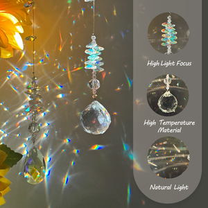 Hanging Art Deco Crystal Prism Suncatchers 50cm Windows Ball Rainbow Maker Christmas <b>Tree</b> Decoration - Product Image 6