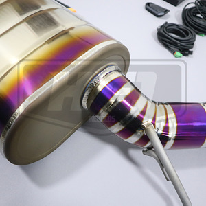 Système d'échappement arrière (Catback) en alliage de titane, sur mesure, couleur violet, pour BMW M5 F10 N63 V8 4.4T (2010-<span class=keywords><strong>2016</strong></span>) avec commande électronique des valves. - Product Image 6