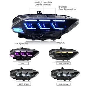 ไฟหน้า HETOP ปี 2018-2022 อัพเกรด RGB ไฟ LED สำหรับรถยนต์ พร้อมไฟ DRL แบบเสียบใช้งานได้ทันที อุปกรณ์เสริมไฟหน้าสำหรับ HETOP Mustang - Product Image 4