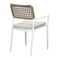 Chaises de jardin en gros, résistantes aux UV, empilables, chaises de jardin en corde tressée pour balcon, café