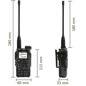 Quansheng UV-K5 hai cách phát thanh Walkie Talkie 5 Wát CB đài phát thanh ngụy trang hàng không ban nhạc uvk5 ham thu phát vô tuyến - Product Image 3