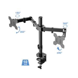 Vendita calda doppio <span class=keywords><strong>Monitor</strong></span> bracci 13-32 pollici seduti in piedi scrivania del Computer girevole e inclinabile supporto <span class=keywords><strong>Monitor</strong></span> regolabile per il gioco e il lavoro - Product Image 5