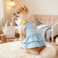 Robe pour chien motif ours bleu, jupe pour animal de compagnie, vêtements mignons pour chien