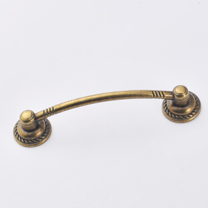 Chinese Style Drawer Handle Antique Bronze Zinc Alloy Bar Shape 95mm Hole Spacing Durable Cabinet Door Hardware - Product Image 2