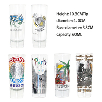 Verres à shot personnalisés avec logo gravé, en vrac, 1 oz, 1,5 oz, pour tequila, whisky, sublimation, pour bar, fête, mariage, vente