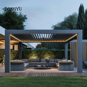 Kits de pergola bioclimatique motorisée en aluminium Dongyu pour l'extérieur, <span class=keywords><strong>6x3</strong></span>, imperméables, revêtement poudré, <span class=keywords><strong>prix</strong></span> <span class=keywords><strong>d</strong></span>'usine - Product Image 4