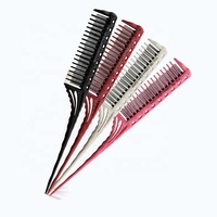 Accessoire dentaire en plastique, peigne à dents pour tâches de cheveux, à longue queue pour mèches de différentes longueurs, à usage en Salon