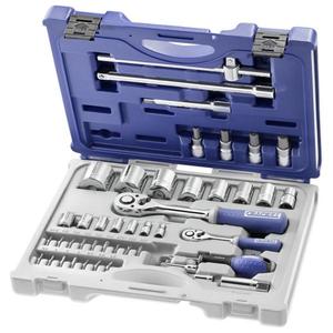 EXPERT - E034855 Jeu de 44 pièces de cliquets et accessoires métriques 1/4 ''1/2''-EAN 3258950348551 RATCHET ET SOCKET SETS 1/2" - Product Image 1