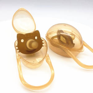 Sucette orthodontique en silicone liquide souple pour bébé <span class=keywords><strong>nouveau</strong></span>-né de 0 à 6 mois avec clip et boîte en PP - Product Image 1