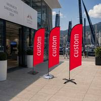 Drapeau publicitaire personnalisé avec graphismes, bannière en fibre de verre, résistant à l'eau et durable