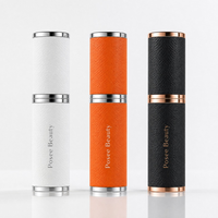 Flacon de parfum en verre Posee Beauty Guangdong 10 ml, vaporisateur portable de voyage à pression fine, pompe à pression ornementée dorée, transparent à facettes