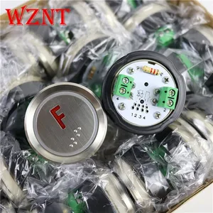 AK-22B screw type Red 24VDC elevator braille push button switch