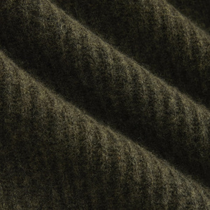 Cardigan in Maglia a Coste con Collo Oversize Retrò Personalizzato in Verde Oliva, Cardigan Corto a Maglia Grossa Vestibilità Rilassata - Product Image 4