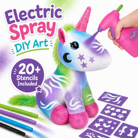 Kit de jouets en peluche à peindre avec aérographe DIY, peinture électrique par pulvérisation, animaux en peluche lavables, arts créatifs pour enfants, jouet éducatif créatif, cadeau pour fille