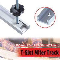 Rail de guidage en alliage d'aluminium de 10-120 cm, profil en T de type 30 avec trous de fixation pré-percés pour table de perceuse, table de défonceuse