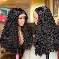 Perruque sans colle 13x6 en cheveux humains bouclés birmans pré-épilée, perruque frontale HD en dentelle complète, perruque en cheveux humains ondulés ananas, Lace Front