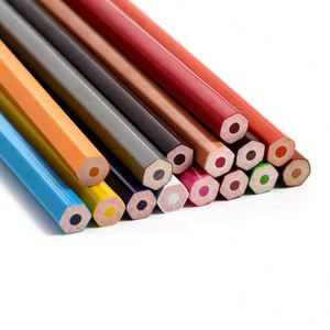 Crayons hexagonaux en bois personnalisés avec logo imprimé, petits crayons miniatures sur mesure, cadeau promotionnel OEM, crayons en bois noirs en vrac - Product Image 2