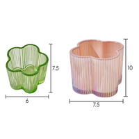 Organisateur de rangement en acrylique en forme de fleur, porte-stylos de bureau transparent coloré, conteneur multifonctionnel pour pinceaux de maquillage, en vrac