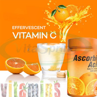 VitaSpring Acide Ascorbique Vitamine C Qualité Alimentaire Complément Éclaircissant pour la Peau 1000mg Comprimés d'Acide Ascorbique Vitamine C