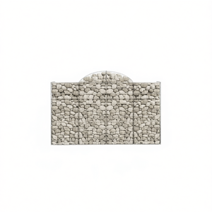 Paniers Gabions en Fer Galvanisé Argenté, Lot de 6, Fournitures de Jardin, Décoration Murale Durable pour Clôtures en Pierre - Product Image 1