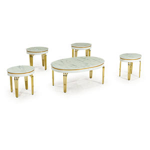 Rosse Modern Wood Metal <b>Nesting</b> Coffee <b>Tables</b> Set From Turkey for Living Room Furniture - Product Image 4