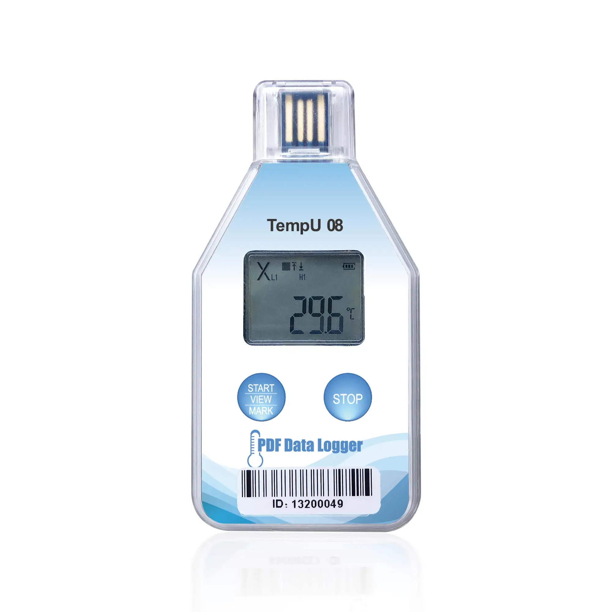 약 온도 감시를 위한 LCD 디스플레이를 가진 단 하나 사용 USB 온도 데이터 로거