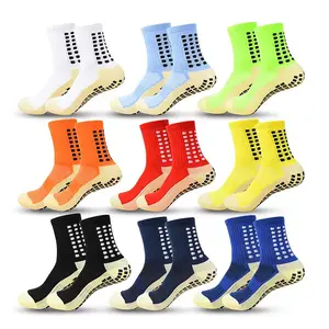 Alta qualidade Grip Socks Antiderrapante Soccer Socks Grip Anti Slip Sport Crew Soccer Socks