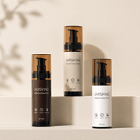 Flacon pompe sans air de luxe à double paroi pour parfum, avec support technique local pour les marques mondiales de soins de la peau