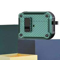 Coque en carbone pour Airpods 4, étui de protection en TPU PC, valise de luxe, étui de protection de designer pour Apple Airpods 4