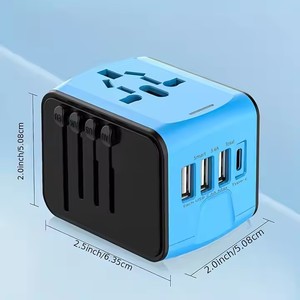 Du lịch phổ Sạc Adapter chúng tôi anh EU AU ổ cắm 3 USB và một Loại C nhanh chóng sạc Power Adapter 3A + C sạc điện thoại - Product Image 5