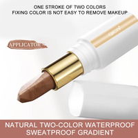 Stick de fard à paupières mat double couleur, imperméable, résistant à la transpiration, longue durée, lisse, facile à appliquer, sans bavures, maquillage pour les yeux, cosmétiques