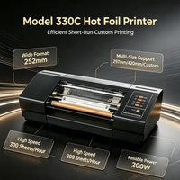 Machine de marquage à chaud numérique automatique BC-330C, format A3, imprimante à feuille d'or, vitesse 40-200 m/heure, tension 220V/110V pour papier
