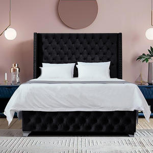 ชุดห้องนอนเตียงที่นุ่มสบายเตียงแบบใหม่หรูหราคุณภาพสูงเฟอร์นิเจอร์ห้องนอนสไตล์ยุโรปหุ้มเฟอร์นิเจอร์ - Product Image 5