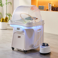 Bac à shampoing portable moderne en acier inoxydable avec fonction massage pour salon de coiffure, prises AU/US/EU