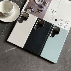 Kaou cho s25ultra kinh doanh sang trọng da Kết cấu TPU trường hợp khó khăn với nút kim loại chống sốc & ống kính bảo vệ màu rắn - Product Image 2