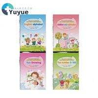 Cahier de pratique d'écriture rainuré pour enfants – Anglais, éducation précoce, dessin amusant, cahier d'exercices