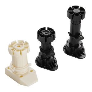 GQK Black Color PP Rubber <b>Plastic</b> Adjustable Cabinet Furniture Legs - Product Image 3