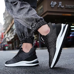 รองเท้าผ้าใบผู้ชายแบบสวมใส่สบาย รุ่น Basketball Shioned Gel Walking Style ปิดนิ้วเท้า กันน้ำ น้ำหนักเบา เหมาะสำหรับฤดูใบไม้ผลิ/ฤดูหนาว ใช้ในชีวิตประจำวัน - Product Image 3